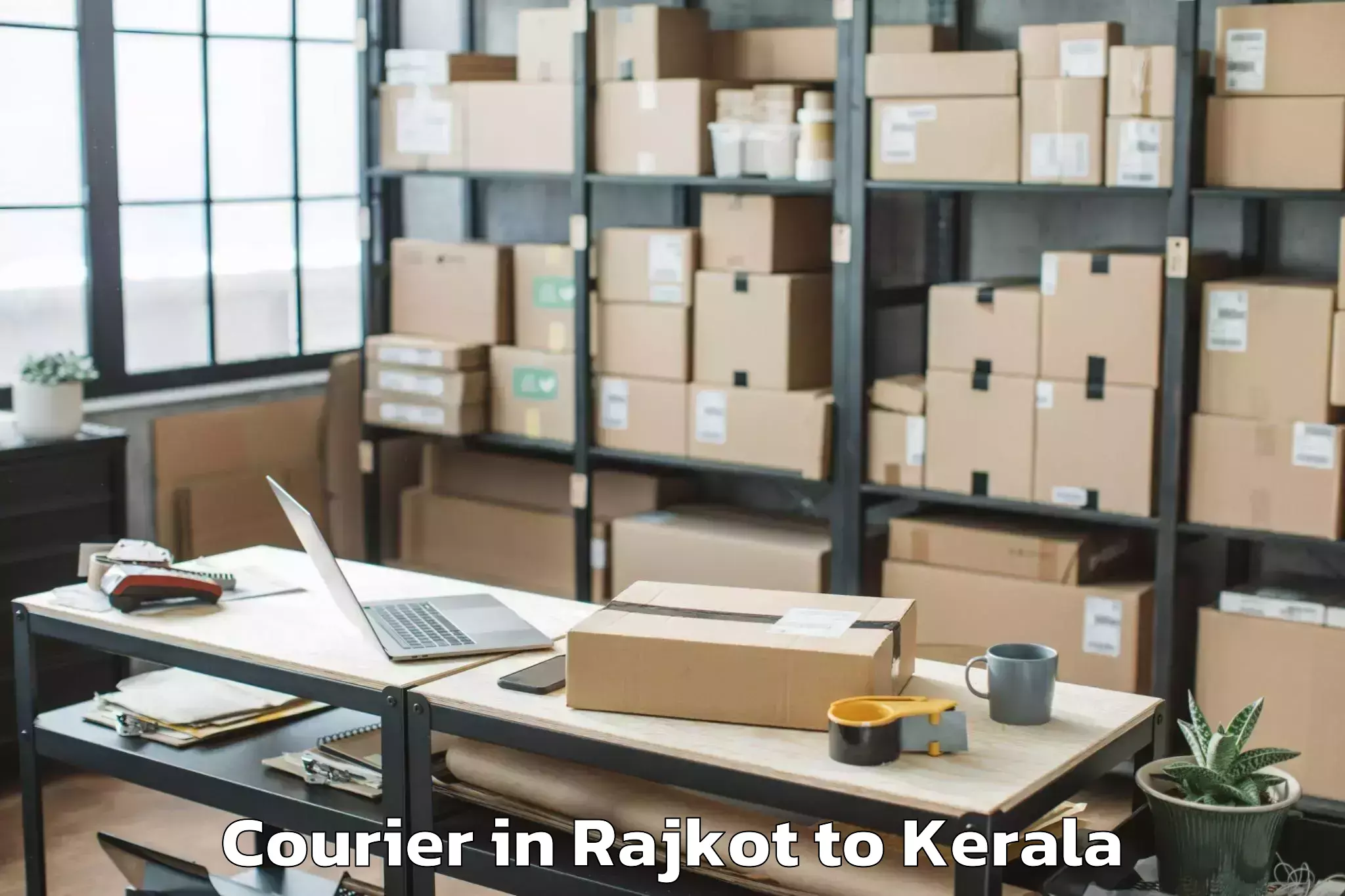 Book Rajkot to Chirayinkeezhu Courier Online